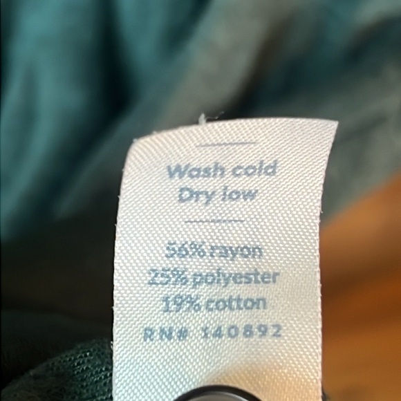 Marine Layer Men’s Long Sleeve Henley Shirt Double knit Forest Green M/L‎ button - Picture 3 of 8